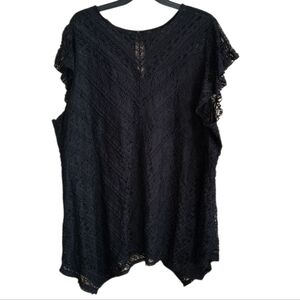 Torrid Black Lace Sharkbite Top